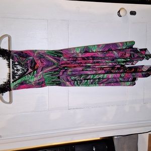 Flouncy kerchief skirt mini dress